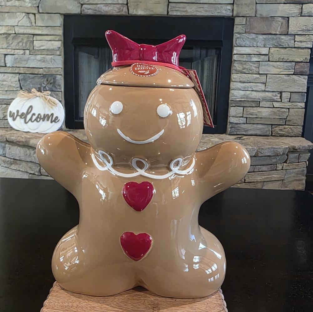 Gingerbread Girl Cookie Jar-NWT